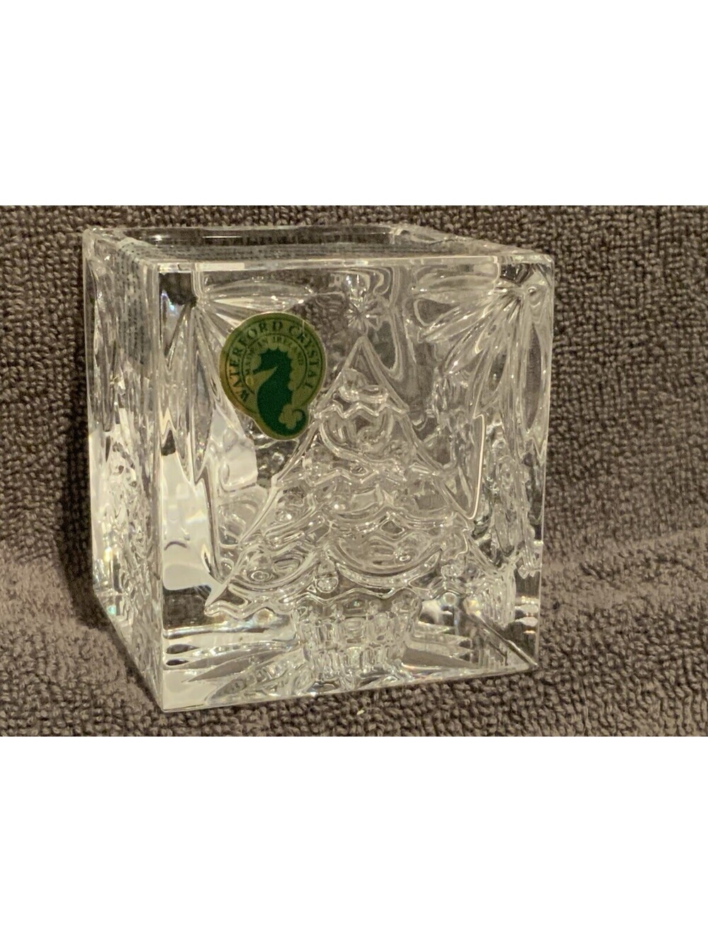 Vintage Holiday Waterford Crystal Votive/Tealight  2.75”H x 2.5”W Candle Holder
